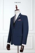 Bộ Vest Nam Xanh Đen Basic Form Body 395 #2